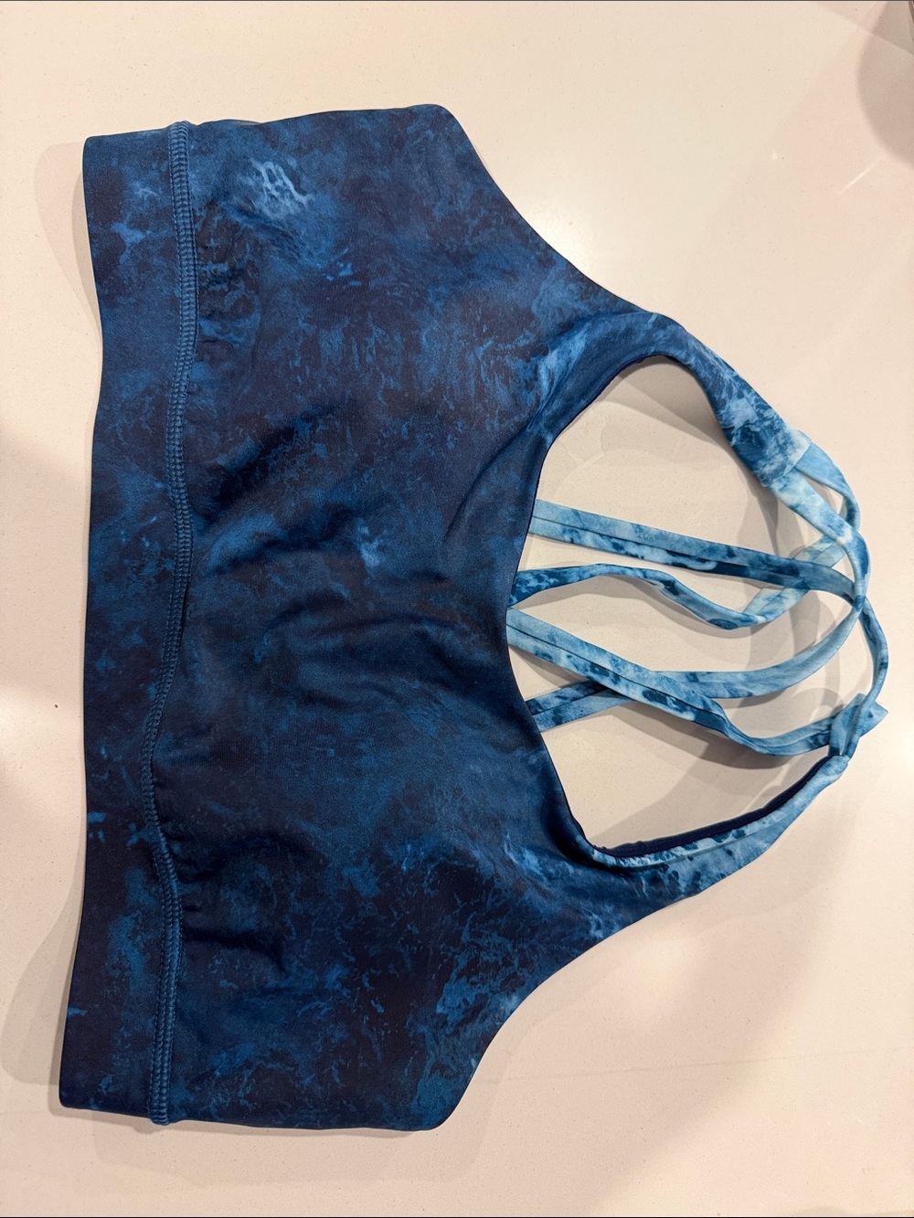 lululemon athletica Blue Tie-Dye energy swim Bra size 8